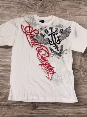 White Wing Graphic Short Sleeve Tee - Men by lot 29 Y2K streetwear